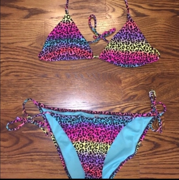 Victoria's Secret Other - VS Swim Multicolored Leopard Bikini